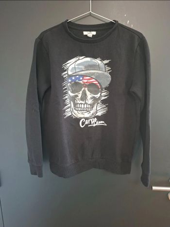 sweat noir La Halle 16 ans