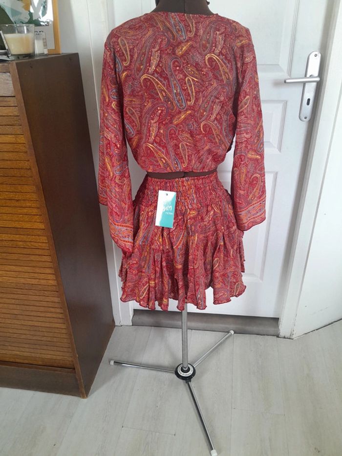 Ensemble jupe cache cœur bohème Mym Moda taille unique neuf avec étiquette - photo numéro 2