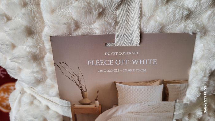 Lot housse de couette king size et 2 taies d oreiller blanc crème oeko tex neuve - photo numéro 5