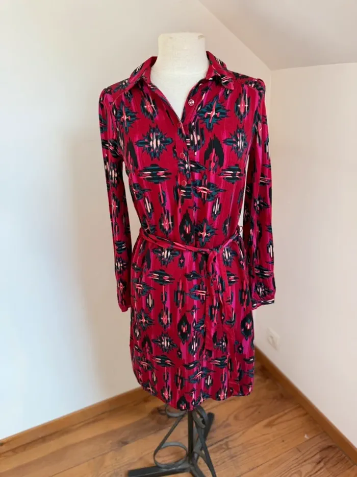 Superbe robe chemise neuve Promod en viscose 🌸 36 S - photo numéro 3