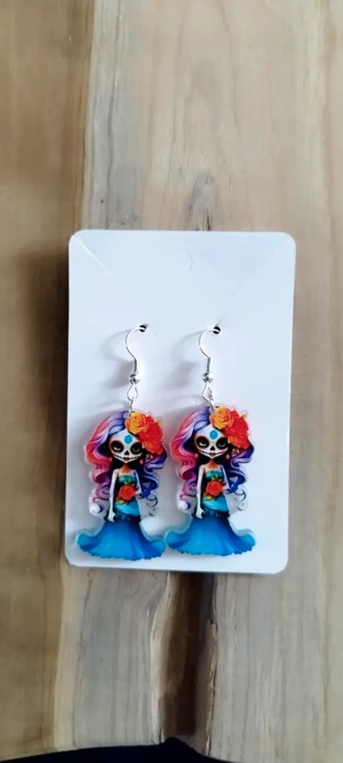 Boucles d'oreilles Catrina Dia de los muertos - photo numéro 2