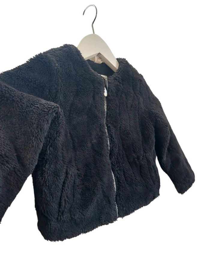 Manteau fausse-fourrure noir fille 4 ans - photo numéro 2