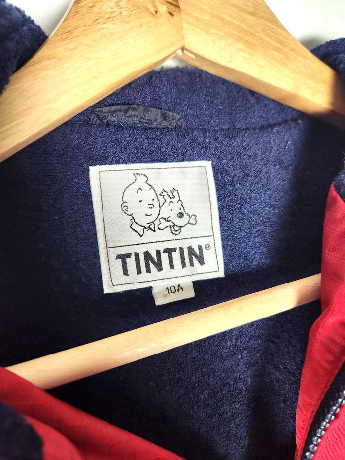 Veste Enfant Tintin - Coupe-vent à capuche - Rouge - Taille 10 ans - photo numéro 3