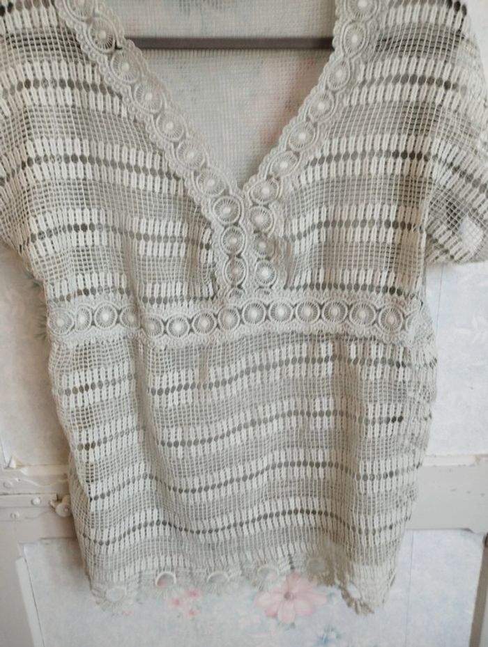 Haut en maille taille 44 46 - photo numéro 2