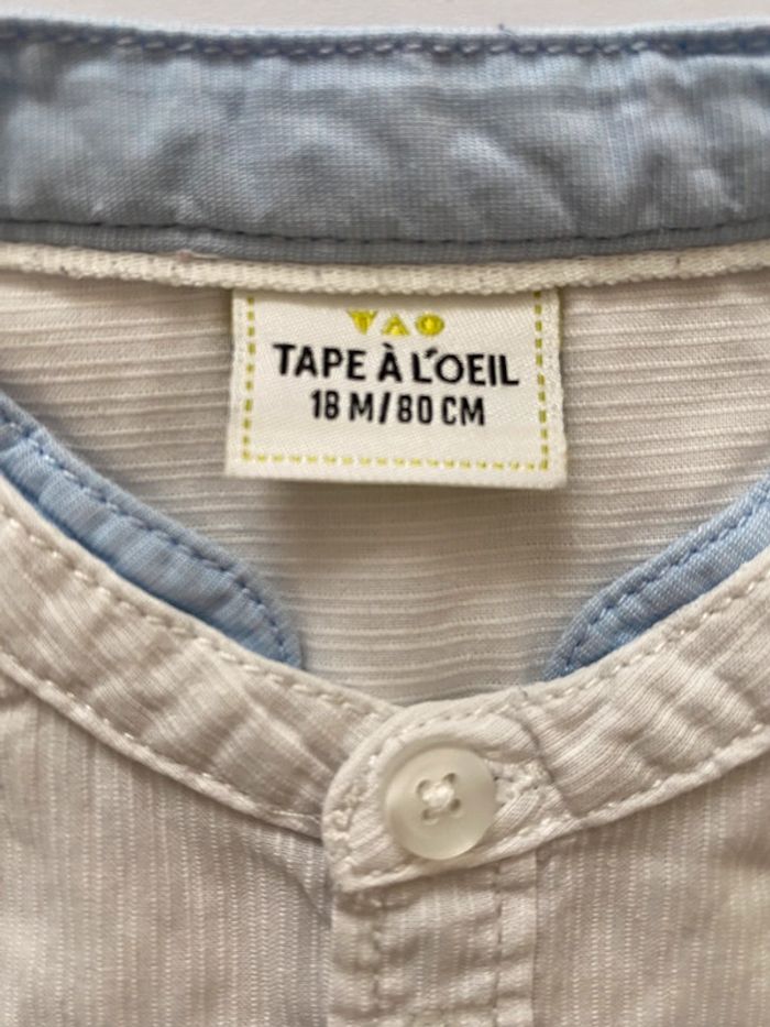 Lot 2 T-shirts manches longues & 1 chemise - 18 mois - TAO, Kiabi, In extenso - TBE - photo numéro 8