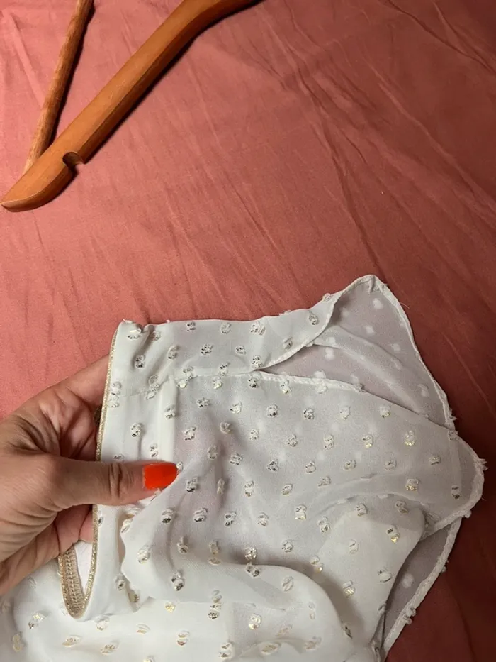 Robe Vintage love crème et or - photo numéro 5