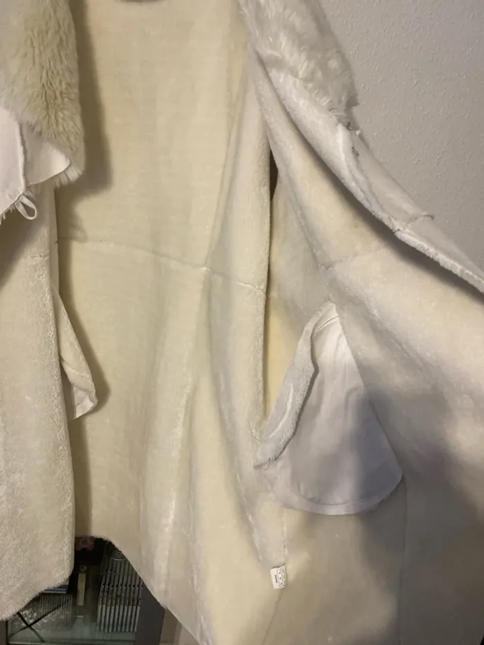 superbe manteau large col blanc cassé Jean-Marc Philippe taille 8: 56 neuf - photo numéro 12