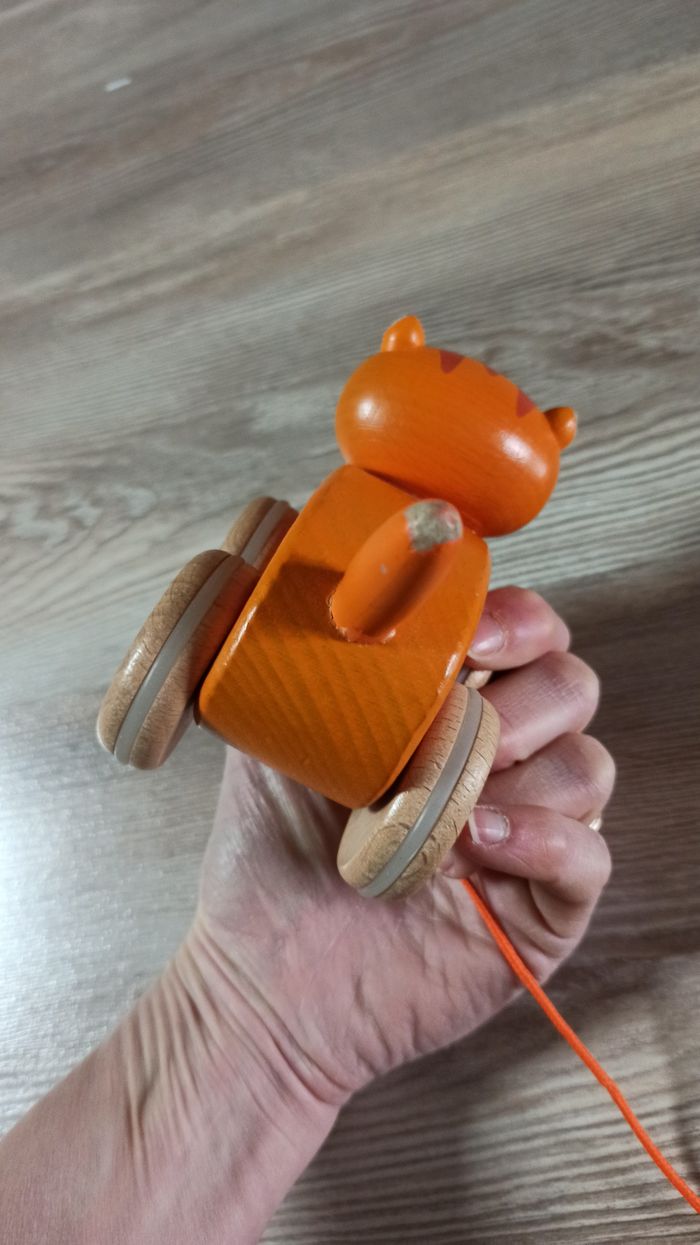 Jeu à tirer chat en bois janod - photo numéro 4