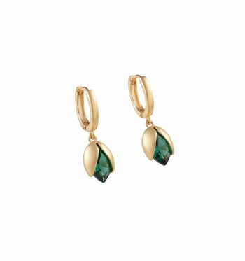 pièce unique🌹boucles d'oreilles émeraude #stocklimité