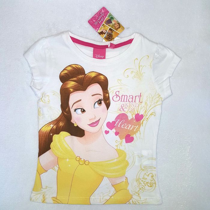 t-shirt blanc princesse belle disney