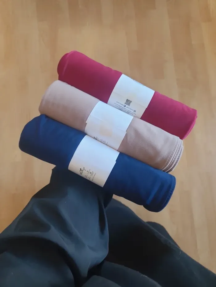 3 voiles hijabs en jersey premium luxe - photo numéro 5