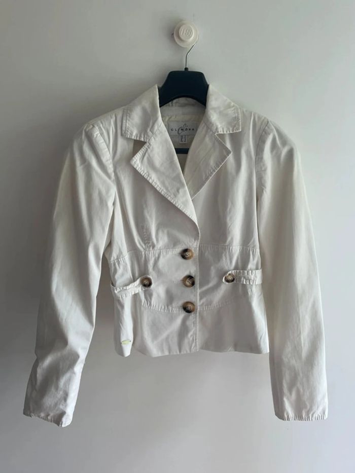 Veste blanche Y2K style bustier Climona