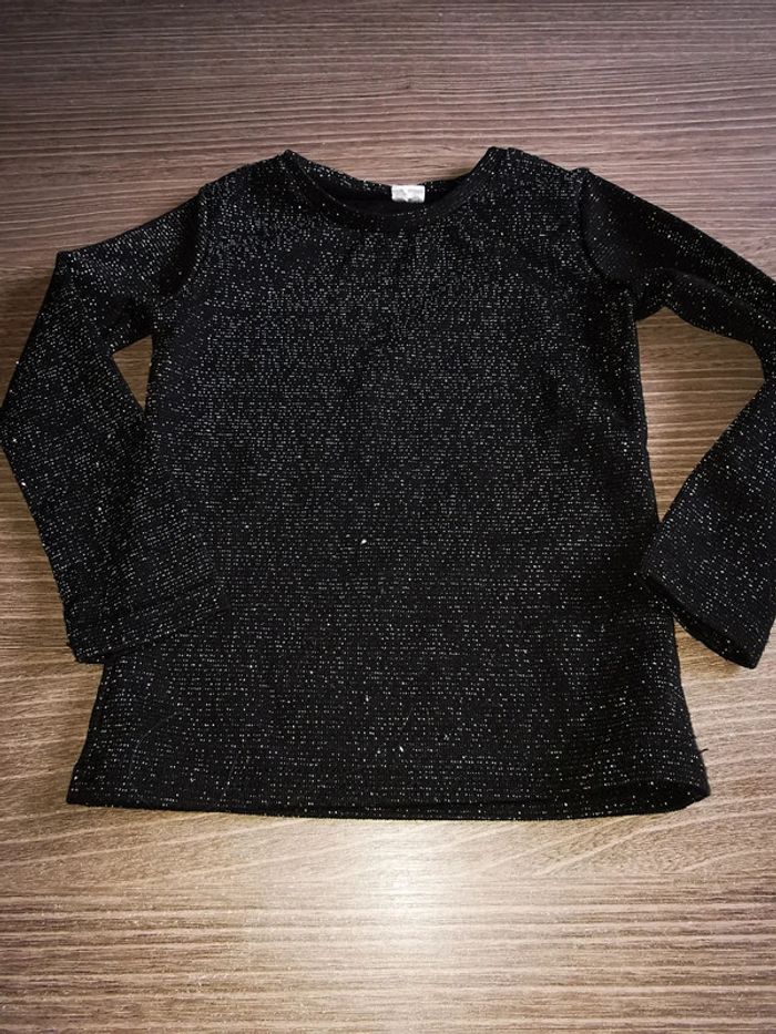 T-shirt manches longues 3-4 ans pailleté
