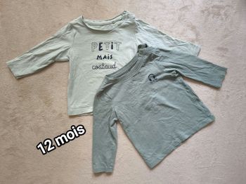 2 T-shirts manches longues 