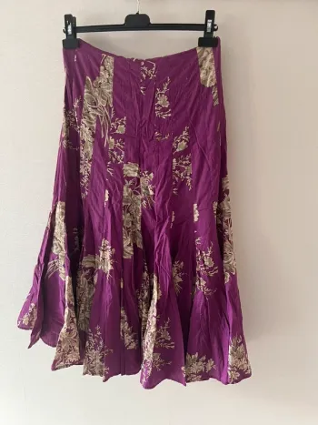 Jupe longue évasé violet