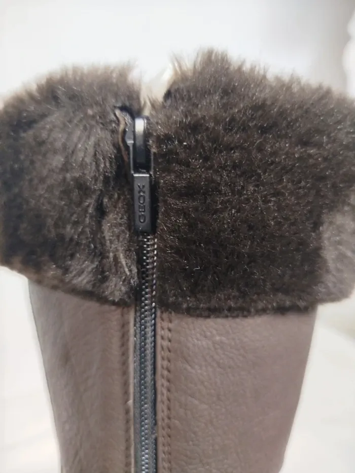 Bottes marron sans talon femme - Geox T 38 - photo numéro 3