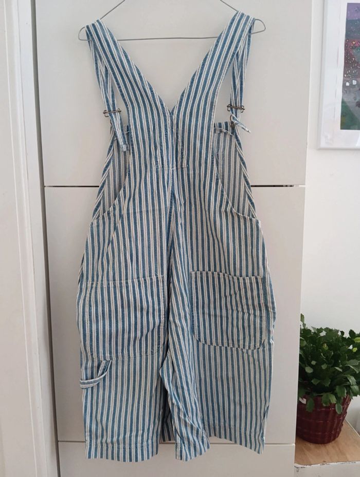 Salopette vintage courte à rayures - photo numéro 7