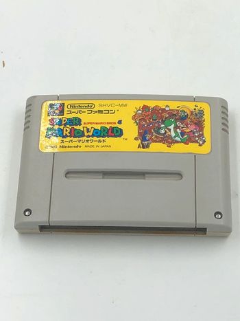 Jeu vidéo Super Mario World sur console Nintendo Super Famicom