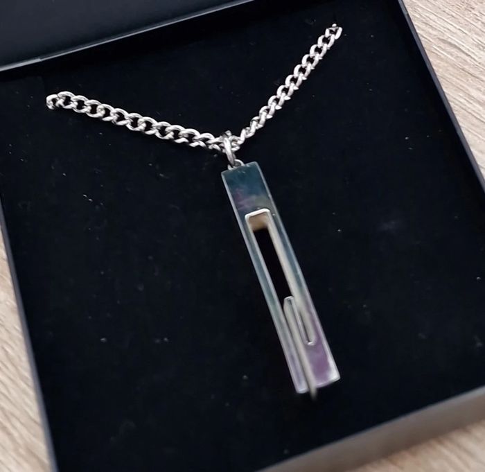 Collier Acier Argenté Grosses Mailles G - photo numéro 20