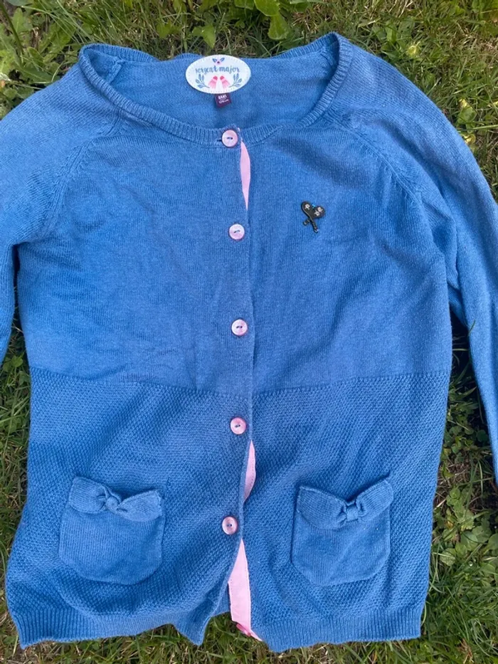 Gilet sergent major fille bleu volant badminton 8 ans - photo numéro 2
