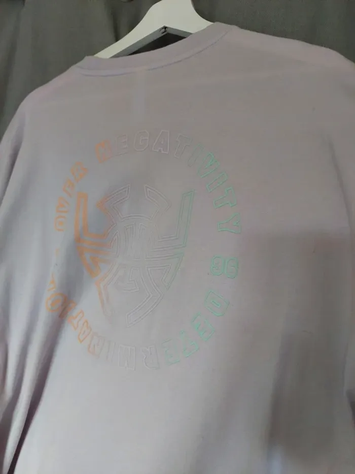 T-shirt manches longues Adidas violet pastel – Taille L - photo numéro 7