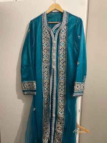 Caftan bleue émeraude