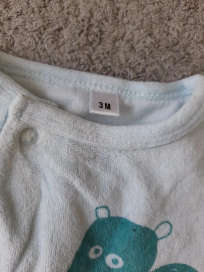 Pyjama velours renard 3 mois - photo numéro 3