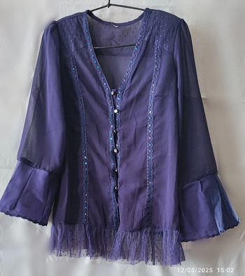 Chemise mousseline transparente violet T36