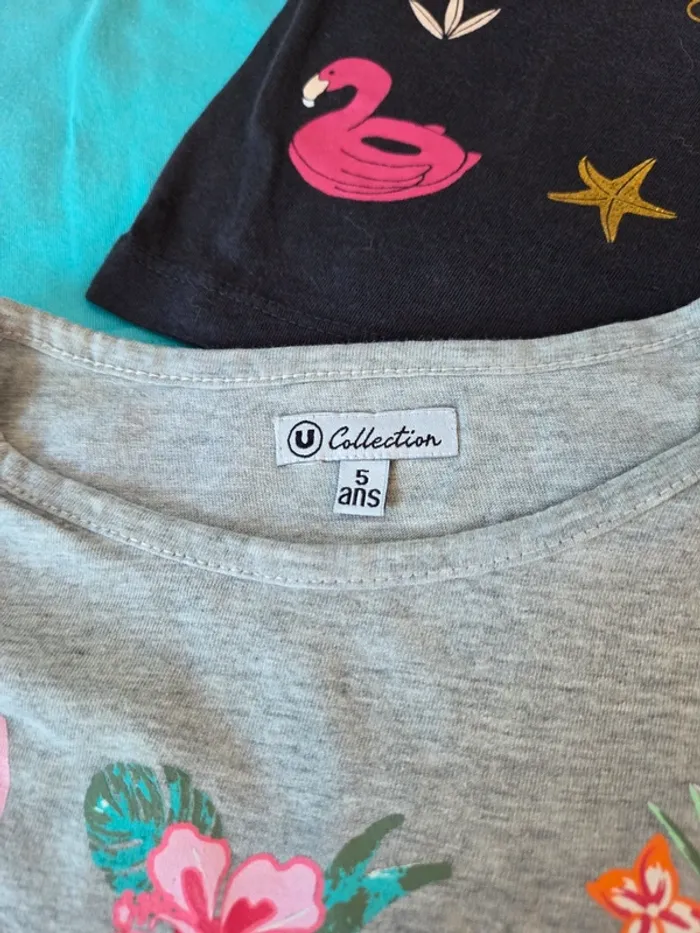 Lot de 4 tee shirts MC fille T 5ans - photo numéro 6