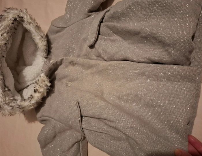 Veste grise bébé fille 12M Obaidi - photo numéro 7
