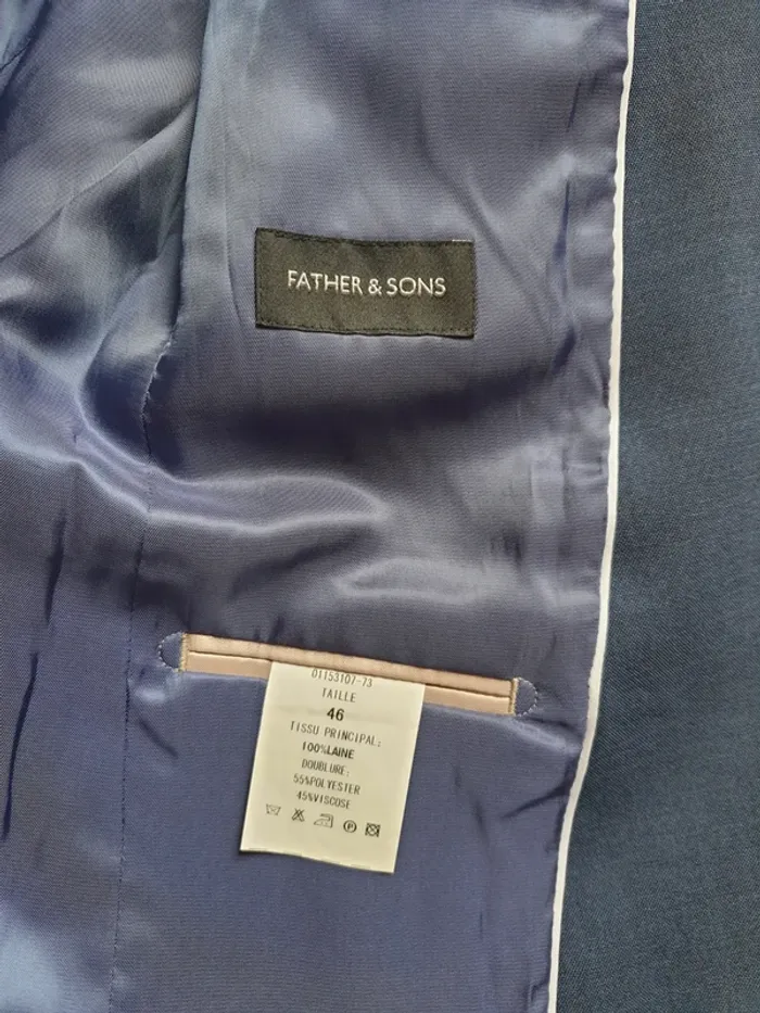 Costume bleu 2 pièces Father & Sons - photo numéro 2