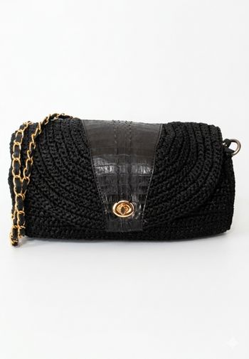 Sac bandoulière en Raphia