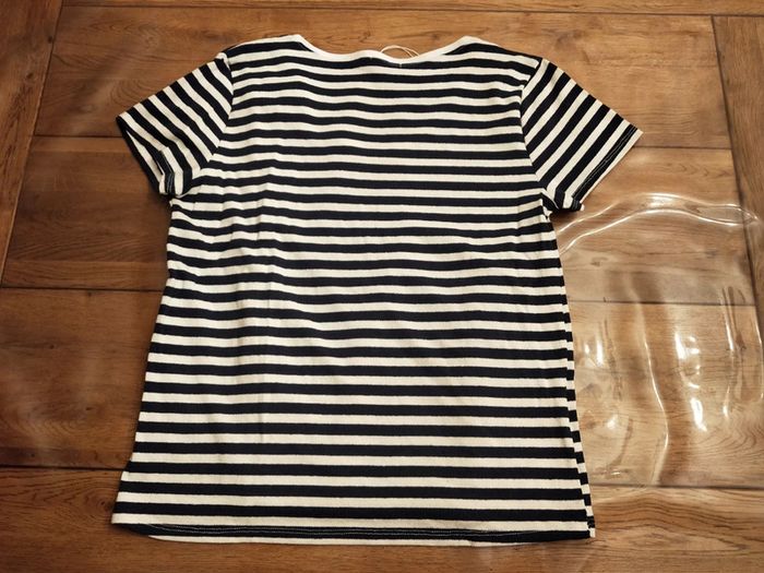 Tee shirt rayé Andromède motif byclette strass - photo numéro 5