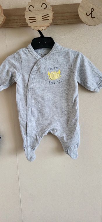 Pyjama léger naissance gris kiabi