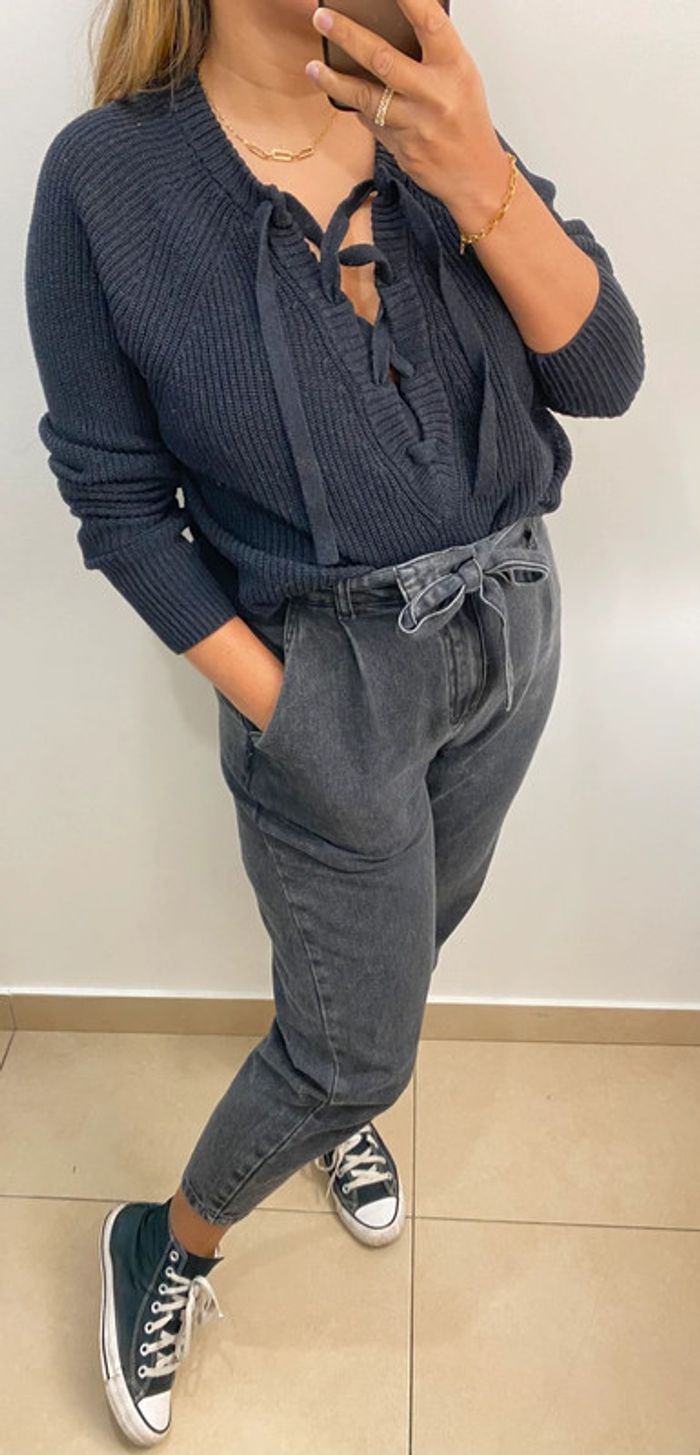 Superbe Pull  Côtelé A Nouer Taille M - photo numéro 7