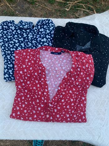 Lot 2 blouses et 1 chemise Kiabi 42 manches longues