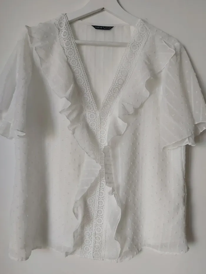 Blouse blanche voile - photo numéro 2