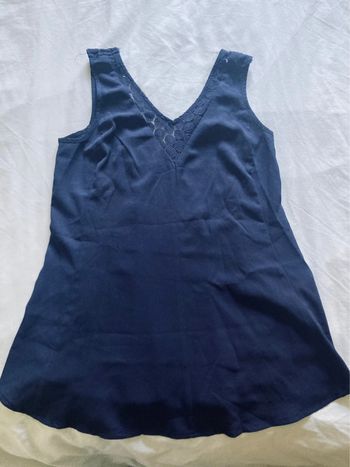 Débardeur bleu col V