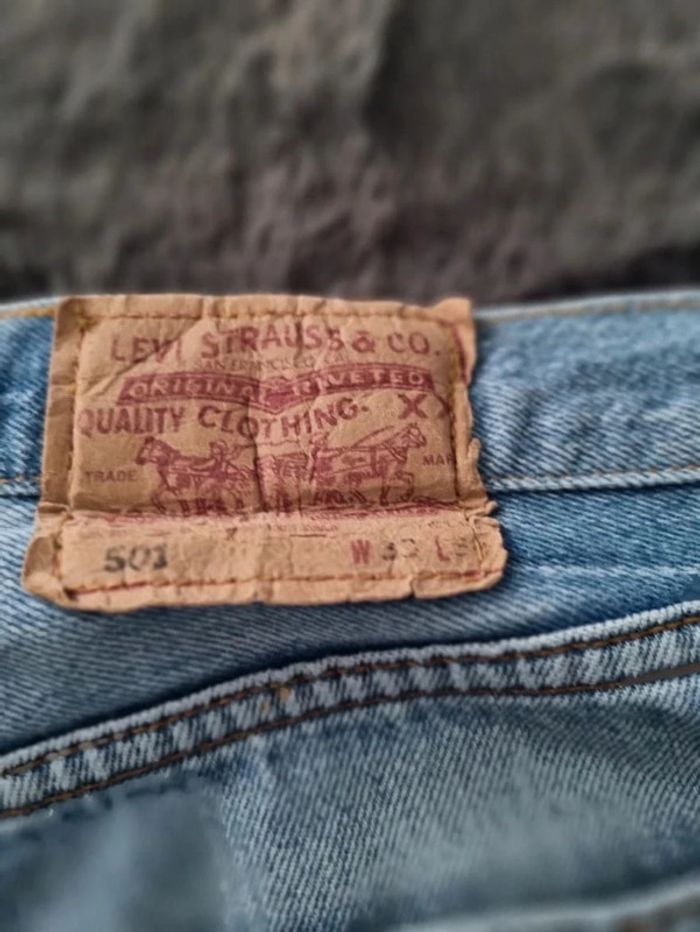 Short jeans levis 501 bleu clair - photo numéro 3