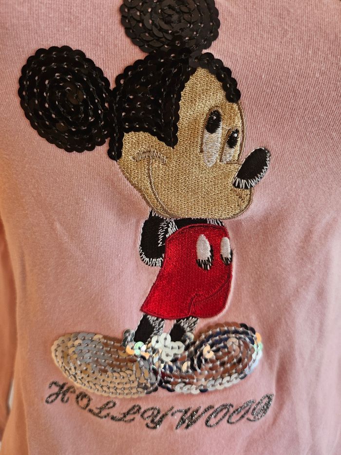 Tee shirt mickey sequins - T 38 - photo numéro 3