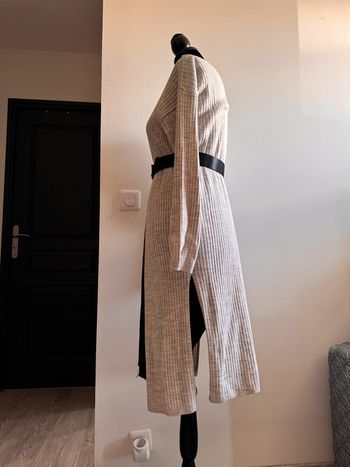 Gilet long avec fente des deux côtés