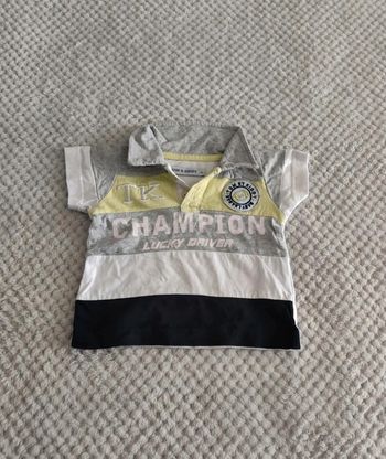 Polo bébé bicolore style sport Champion - 3 mois