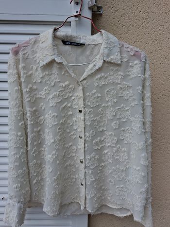 Chemise Zara XXL crème 
