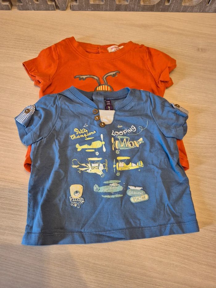 Lot de 2 t shirt manches courtes 3 mois