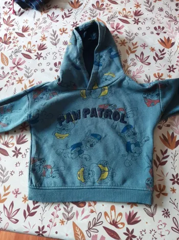 Sweat à capuche pat patrouille 3 ans