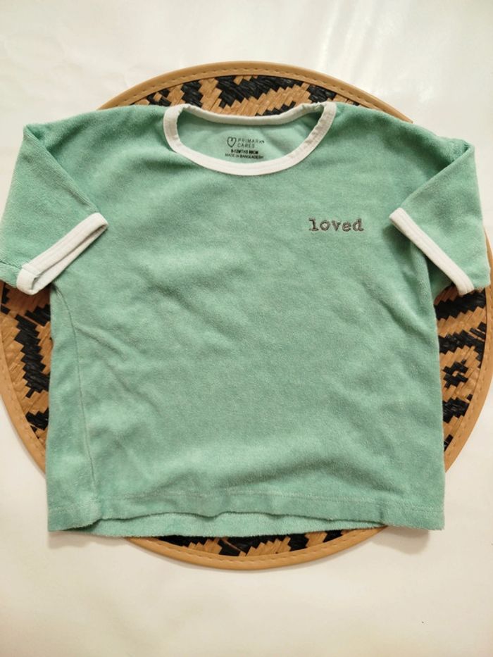 T-shirt éponge 9-12 mois