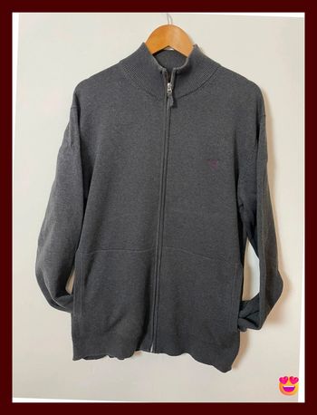 Gilet Gant – Taille XXL – Gris – 100 % coton – Homme