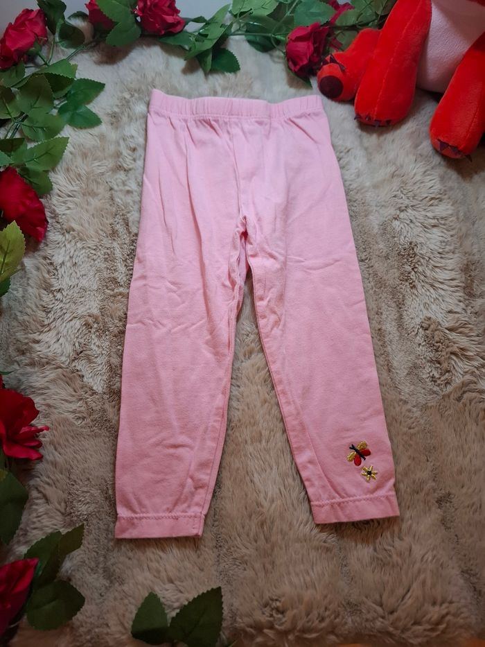 Legging rose motif papillons & étoiles - 18 mois - Mes Petits Cailloux
