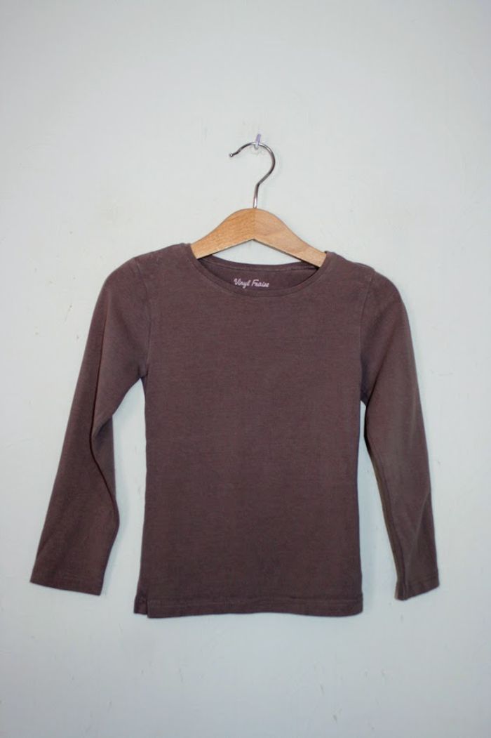 Tee shirt longues manches taupe clair Vinyl Fraise