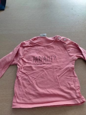 T-shirt 12 mois 73/76 cm